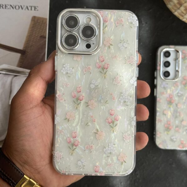 قاب صدفی طرح ماربل مدل گل انگلیش هوم مناسب برای گوشی موبایل اپل آیفون Apple iPhone 12 Pro Max / 13 / 13 Pro / 13 Pro Max / 14 / 14 Pro Max / 15 / 15 Pro Max / 16 / 16 Pro / 16 Pro Max