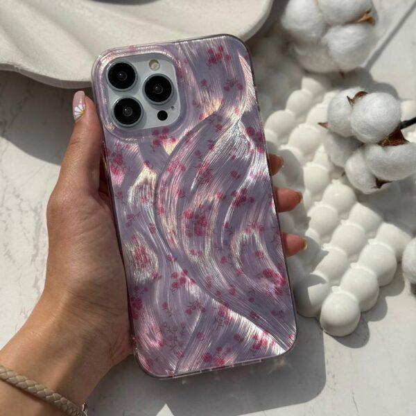 قاب موجدار رز مینیمال مدل Wave Rose مناسب برای گوشی موبایل اپل آیفون Apple iPhone 12 / 12 Pro / 12 Pro Max / 13 / 13 Pro / 13 Pro Max / 14 / 14 Pro Max / 15 Pro Max / 16 Pro / 16 Pro Max