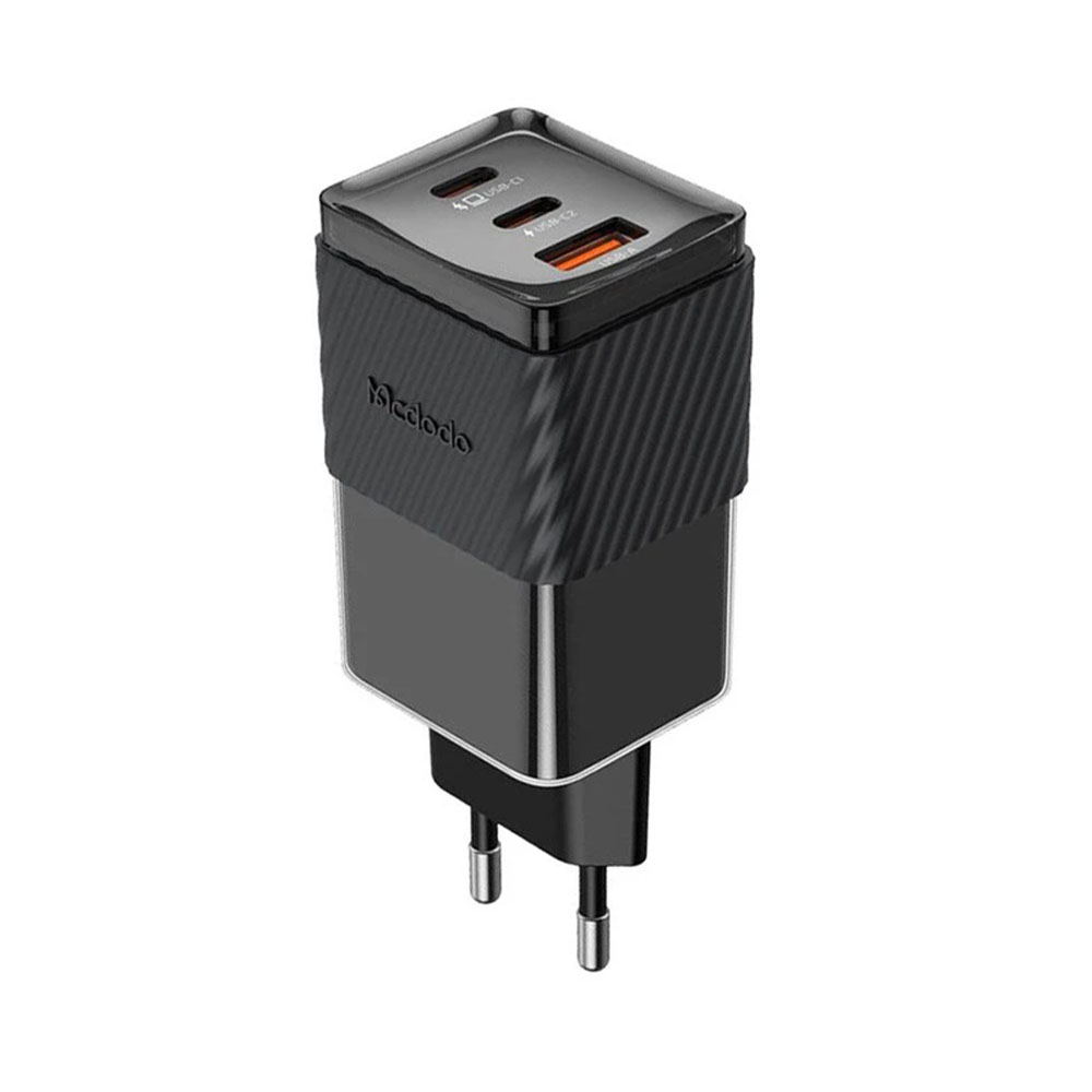 برند: Mcdodo سری محصول: Dichromatic Series مدل: 70W Dichromatic GaN Mini Fast Charger نوع دوشاخه: EU (اروپایی) جنس بدنه: Fireproof PC